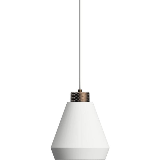 Edge Pendel Mat Hvid/bronze Medium