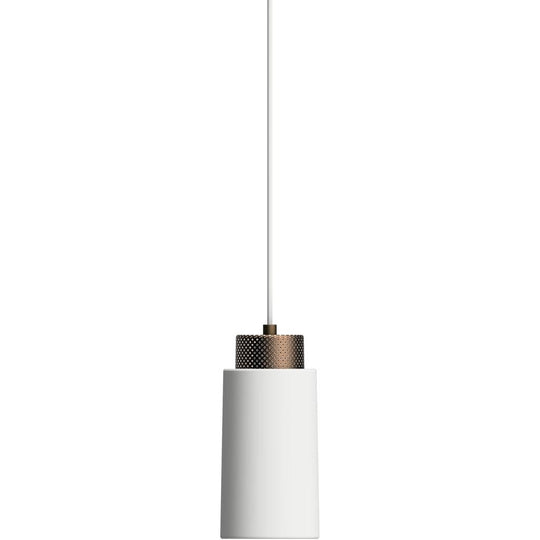 Edge Pendel Mat Hvid/bronze Small