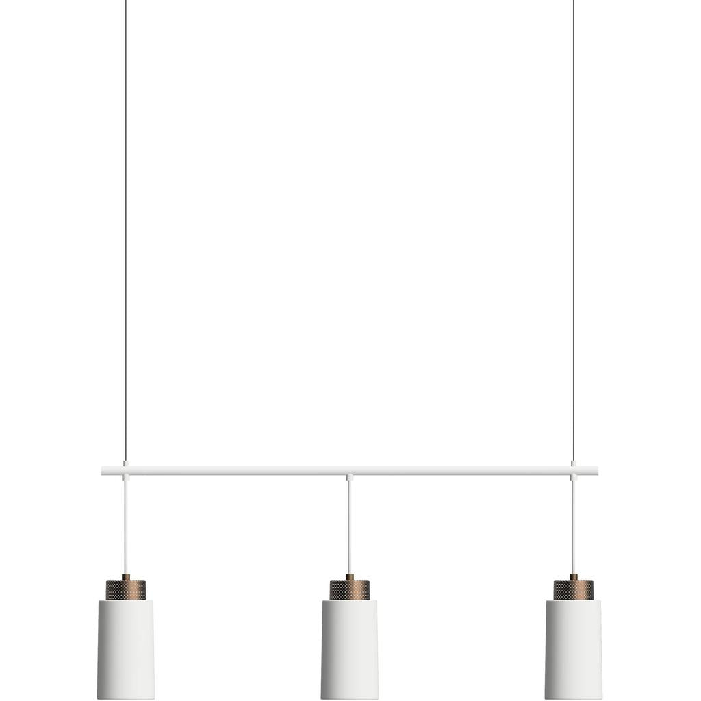 Edge - Pendel - Mat Hvid/bronze Trio