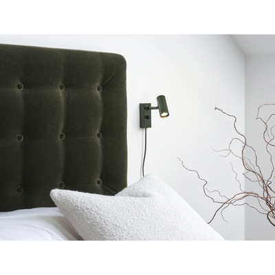 CATO VÆGLAMPE DÆMPBAR MAT SKØVGRØN/SORT