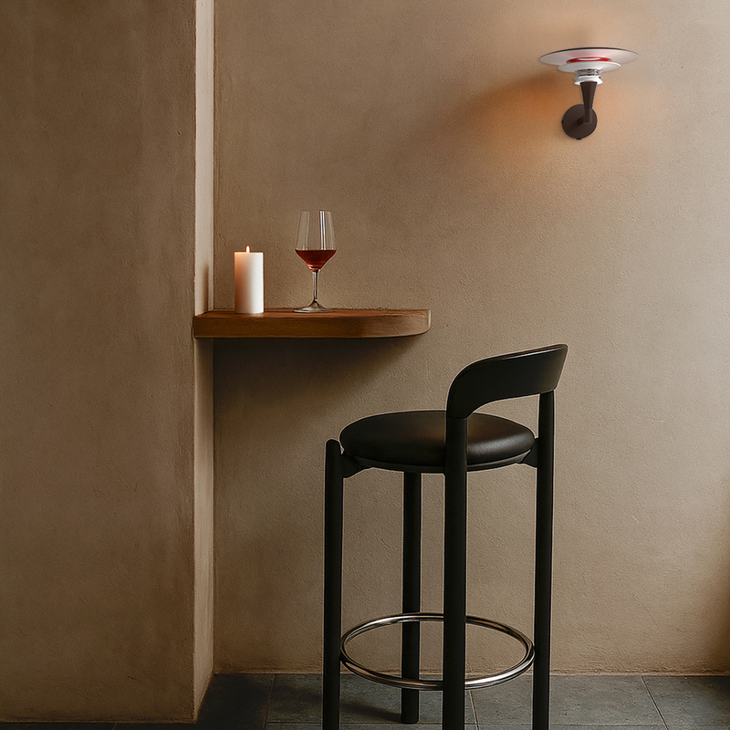 Belid Diablo væglampe sort / blank rød | Designer lys | Lampeagenten