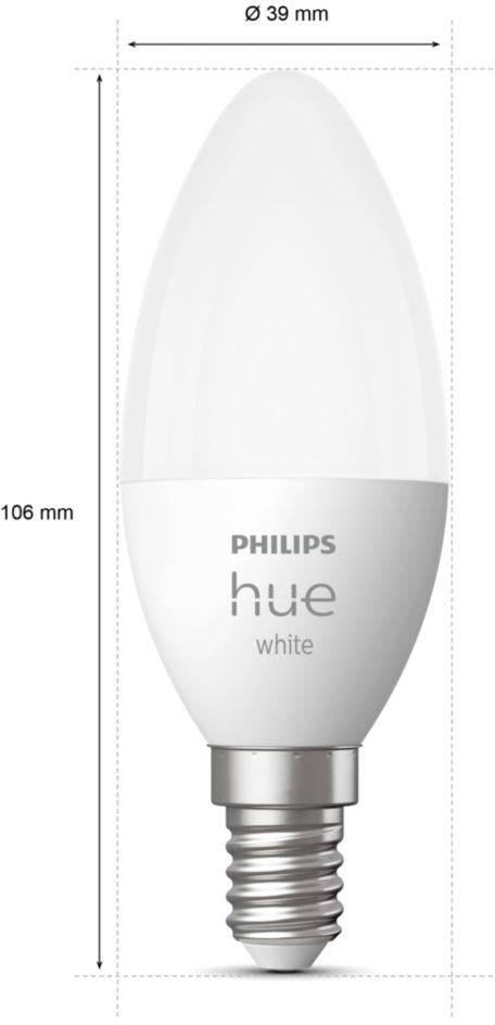 PHILIPS HUE WHITE KERTE E14 2PAK 929003021102