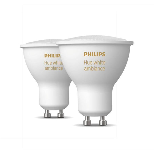 Philips Hue White Ambiance GU10 – 2-pak smart spots (2200–6500 K)