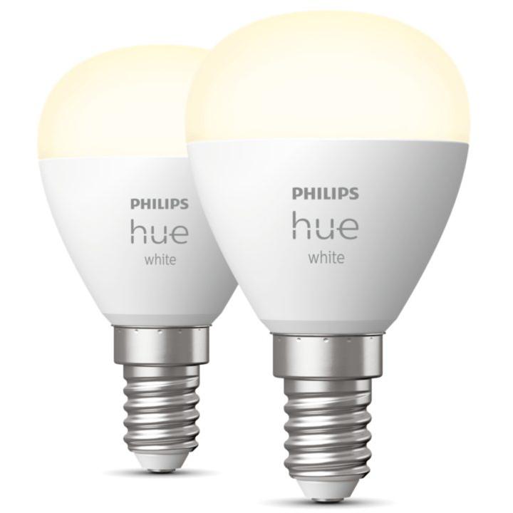 Philips Hue White Krone E14 2 pak - Lyskilde