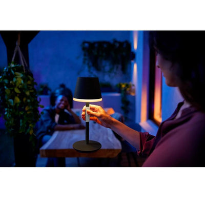 PHILIPS HUE GO PORTABLE SORT BORDLAMPE