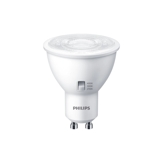 PHILIPS LED PRO GU10 4,8 W KELVIN SKIFT PÅ LYSKILDEN