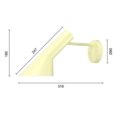 AJ VÆGLAMPE SOFT LEMON UDEN LEDNING UDEN AFBRYDER - LOUIS POULSEN