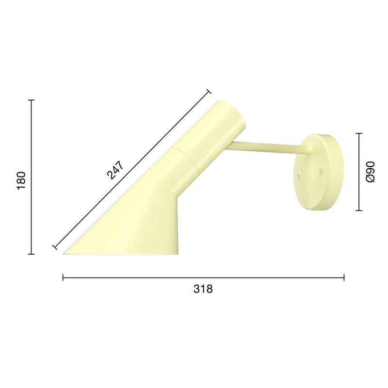 AJ VÆGLAMPE SOFT LEMON UDEN LEDNING UDEN AFBRYDER - LOUIS POULSEN