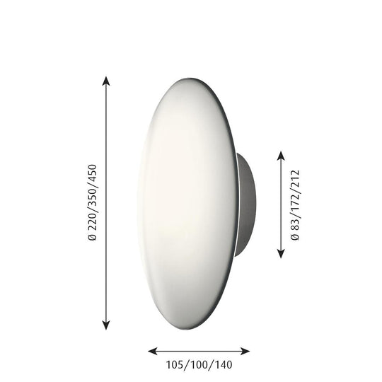 AJ Eklipta Ø220 – Hvid / Louis Poulsen Loft-/Væglampe