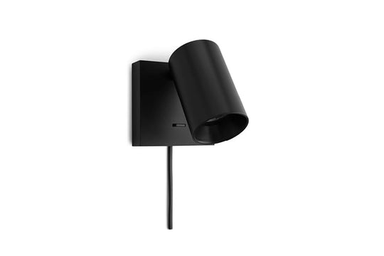 SpotOn1 Væglampe W.Switch GU10 – Sort