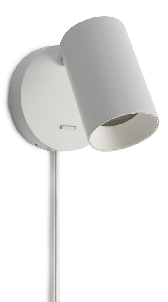 SPOTON1 CIRCLE HVID væglampe med kontakt - Antidark