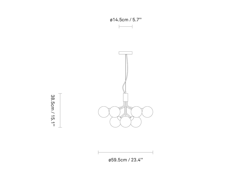 Nuura Apiales 9 Pendel – Messing/Opal | Lampeagenten