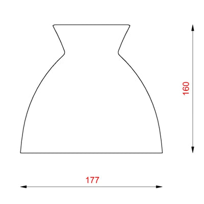 Bikube 180p - Opal (E14 40w) - Hvid LEDning 3m - Pendel
