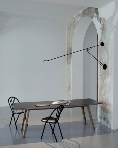 DCW Aaro Wall Lamp LED L 155 cm sort | Designvæglampe | Lampeagenten