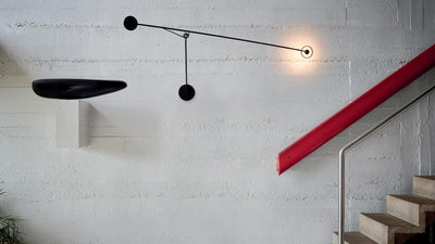 DCW Aaro Wall Lamp LED L 155 cm sort | Designvæglampe | Lampeagenten
