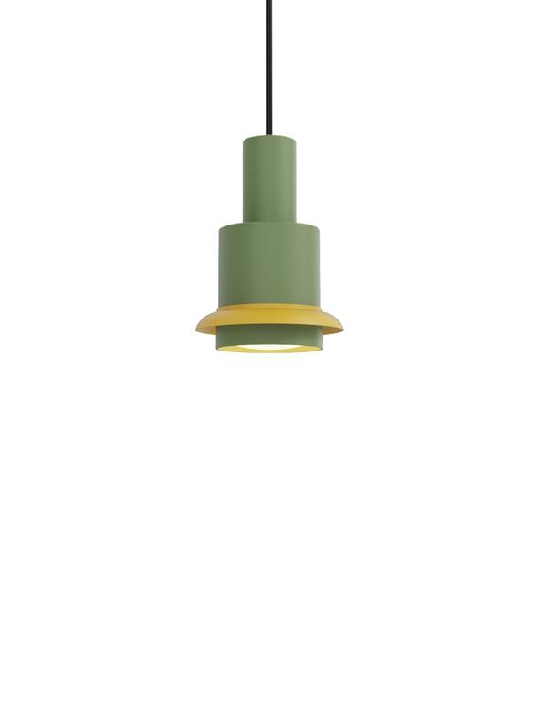 DCWéditions Chaumont Pendel Ø15×H22 Green/Yellow | Fransk Designikon | Lampeagenten
