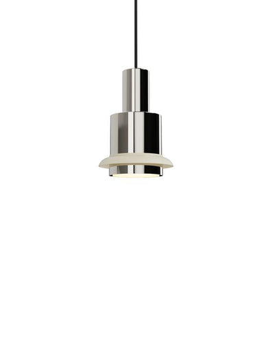 Chaumont Ø15×H22 Pendel Nickel/White | DCW Éditions | Lampeagenten