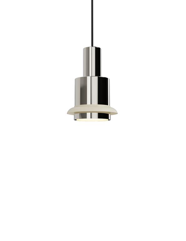 Chaumont Ø15×H22 Pendel Nickel/White | DCW Éditions | Lampeagenten