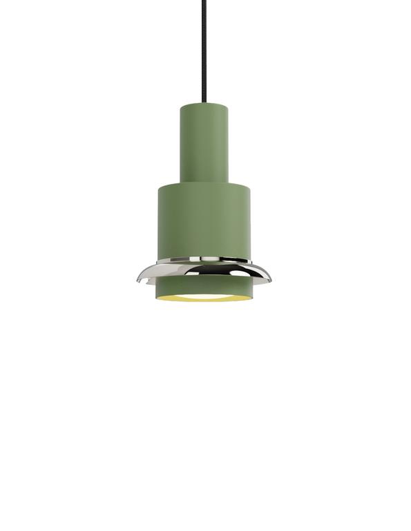DCWéditions Chaumont Pendel Ø19×H28 Green/Nickel | Lampeagenten