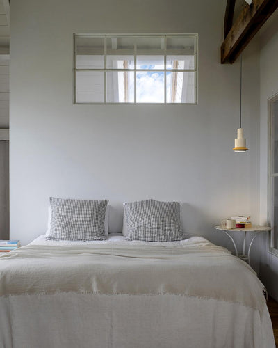 DCWéditions Chaumont Pendel Ø19×H28 White/Yellow | Lampeagenten