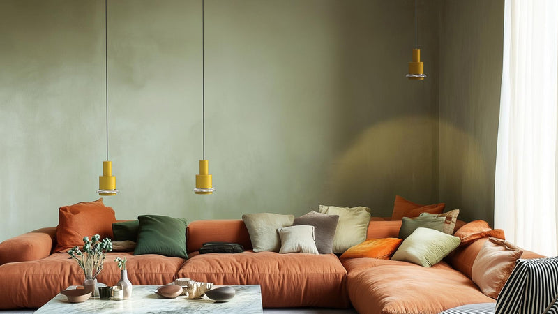 DCWéditions Chaumont Pendel Ø19×H28 Yellow/Nickel | Lampeagenten