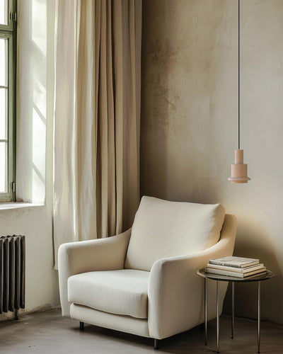 DCWéditions Chaumont Pendel Ø19×H28 White/White | Lampeagenten