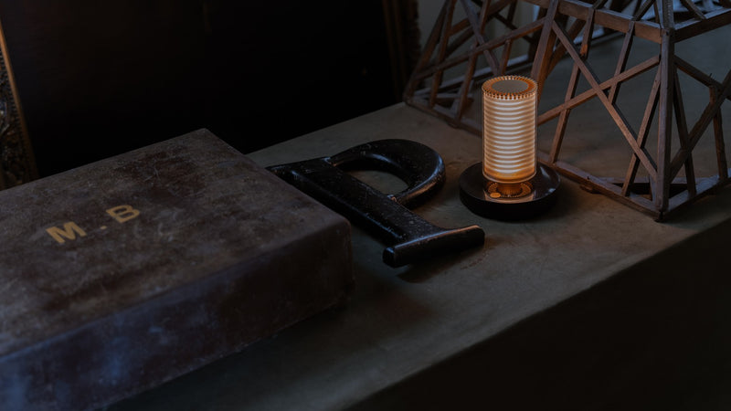 DCWéditions La Lampe Frechin Portable Ø13×16,6 Golden/Black | Lampeagenten