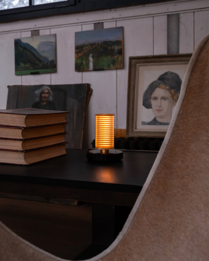 DCWéditions La Lampe Frechin Portable Ø13×16,6 Golden/Black | Lampeagenten