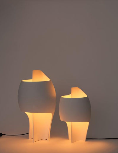 DCWéditions Grande B Bordlampe Gypsum/Aluminium | Lampeagenten