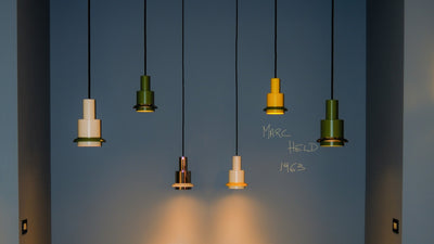 DCWéditions Chaumont Pendel Ø19×H28 White/Green | Lampeagenten