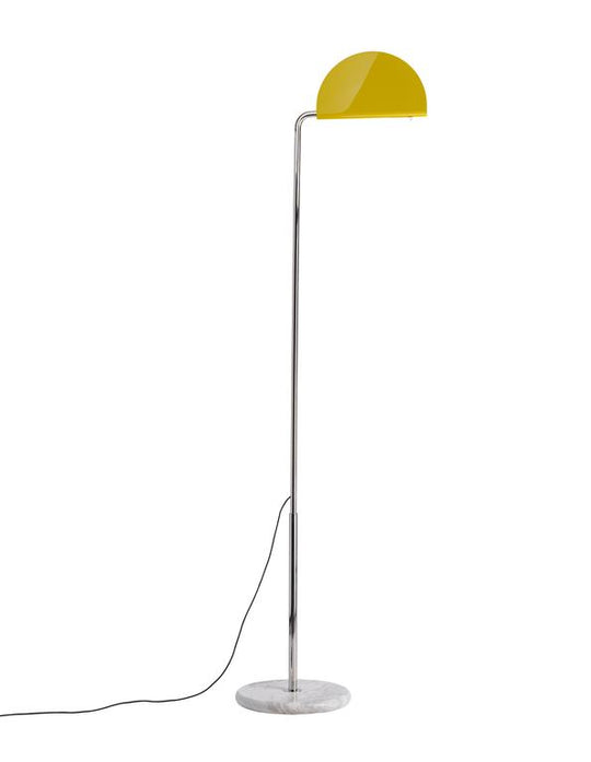 DCWéditions Mezzaluna Gulvlampe – White Marble / Yellow