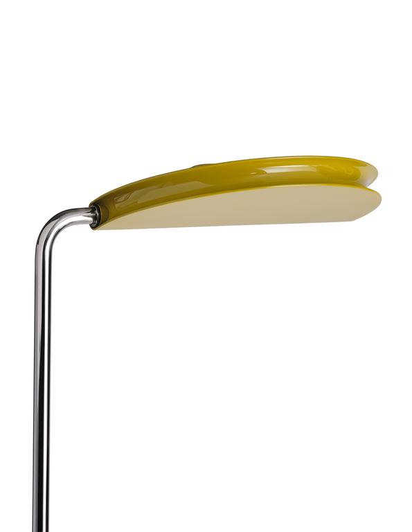 DCWéditions Mezzaluna Gulvlampe – White Marble / Yellow | Lampeagenten