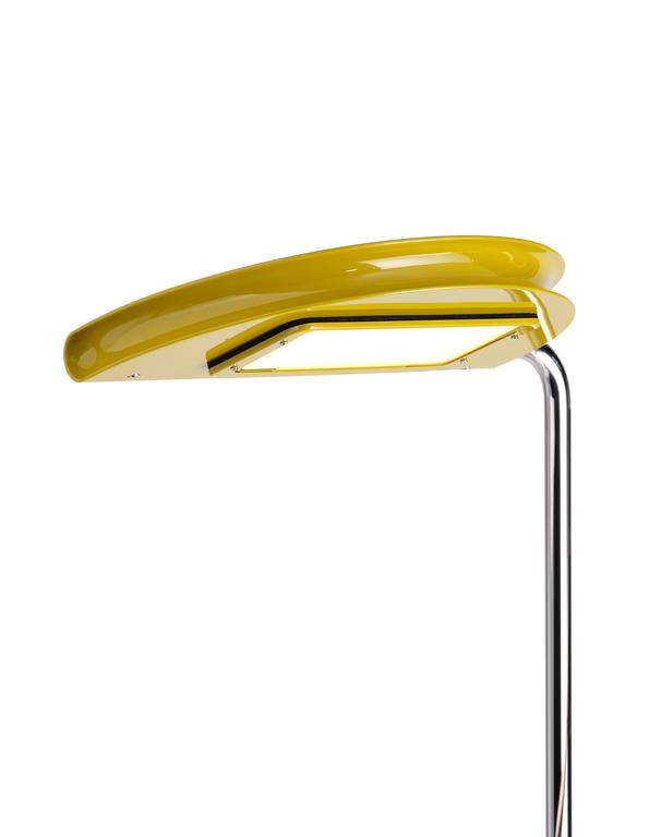 DCWéditions Mezzaluna Gulvlampe – White Marble / Yellow | Lampeagenten