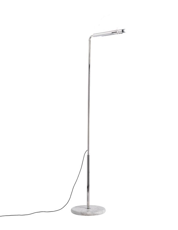 DCWéditions Mezzaluna Gulvlampe White Marble/Chrome | Lampeagenten