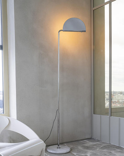 DCWéditions Mezzaluna Gulvlampe White Marble/Chrome | Lampeagenten