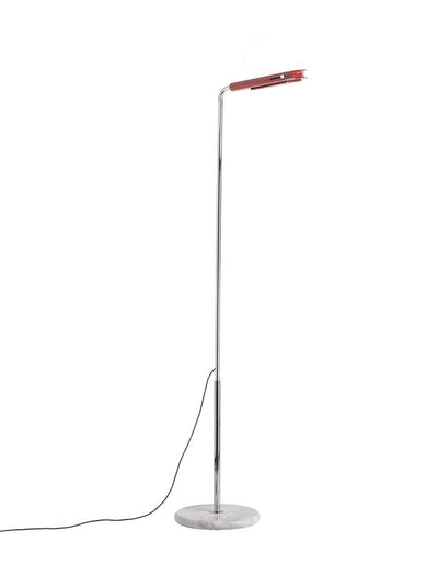 DCWéditions Mezzaluna Gulvlampe – White Marble/Red | Lampeagenten