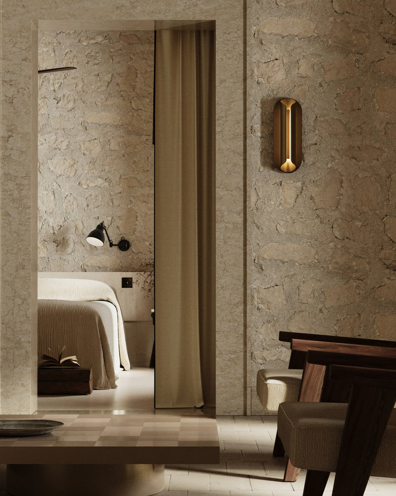 DCWéditions Rosalie Væglampe L40 – Guld