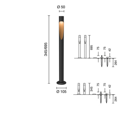 FLINDT GARDEN L LED-DA 27K BLK ANCH _ Louis Poulsen