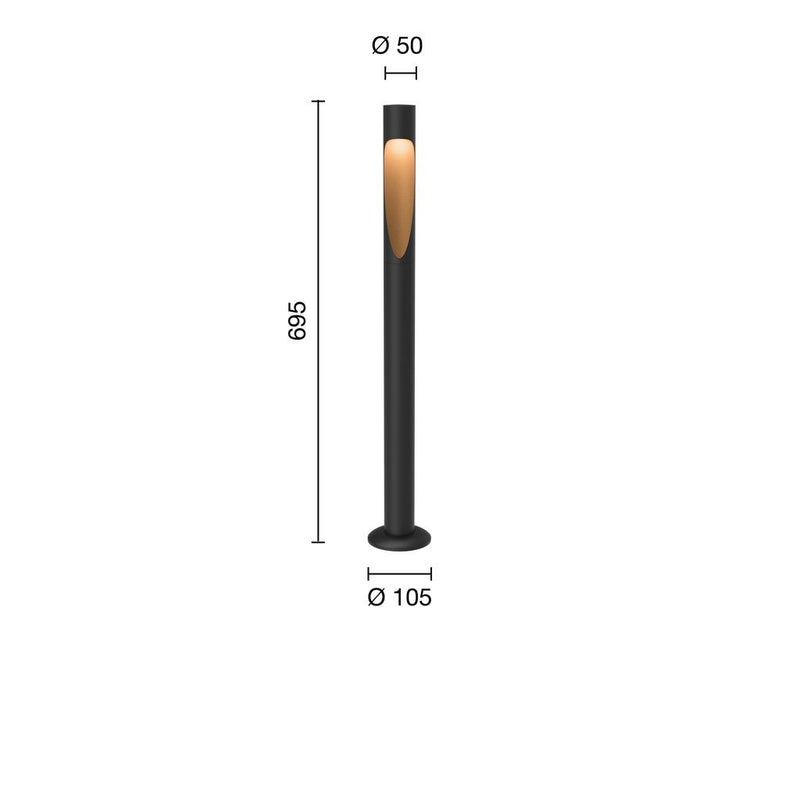 FLINDT GARDEN L LED-DA 27K BLK ANCH _ Louis Poulsen