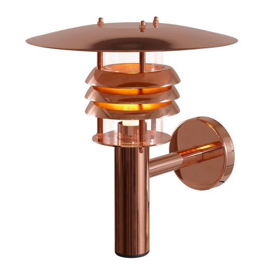 Mike Væglampe – Massiv Kobber (Udendørs, E27, IP56, Rustgaranti)