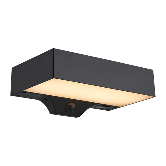 Monay Square Solar | Væglampe | Sort