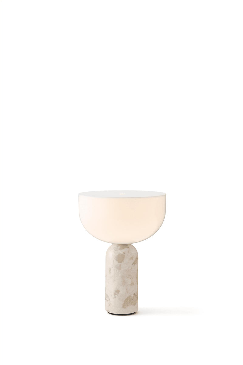 KIZU BORDLAMPE PORTALBE Kunis Breccia Marble w. White Acrylic 21715 - New Works