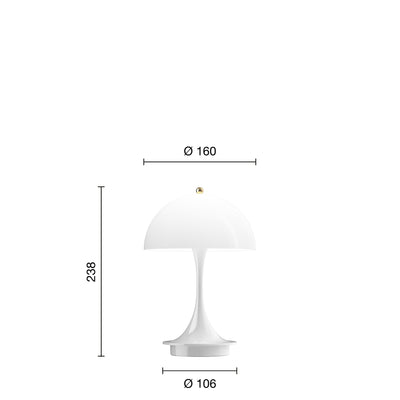 PANTHELLA 160 PORTABLE - JUBILÆUM HVID OPAL MESSING TOP