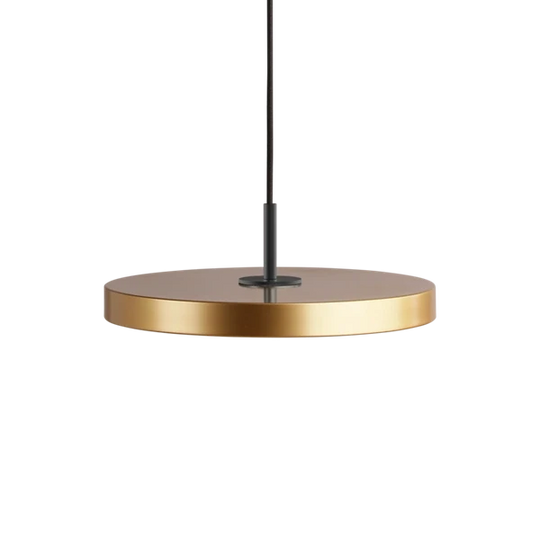 Asteria Medium Brass - Black Top 43 x 14 cm, 2.7m cordset