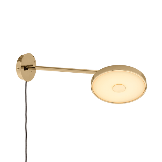 Asteria wall long - Polished Brass w. hardwire add on