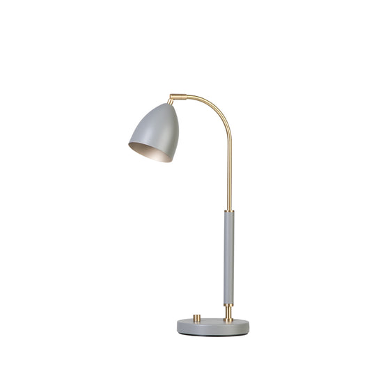 Bordslampa Deluxe varmgrå/mässing