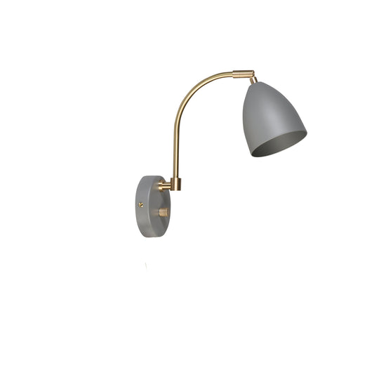 Vägglampa Deluxe varmgrå/mässing