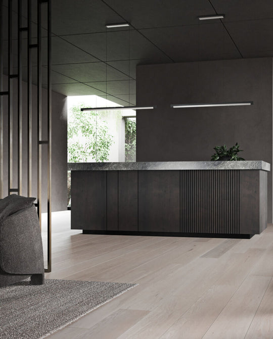 INLAY S1400 LINEAR MB/SS - MATT BLACK/SATIN SILVER