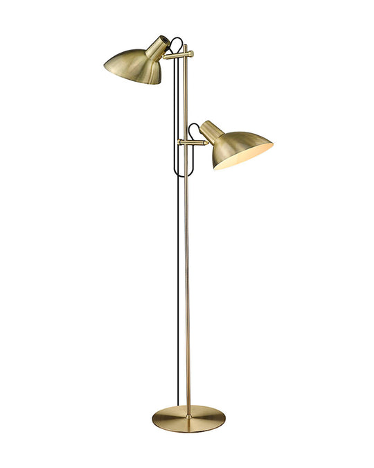 METROPOLE GULVLAMPE 2 ARM MESSING
