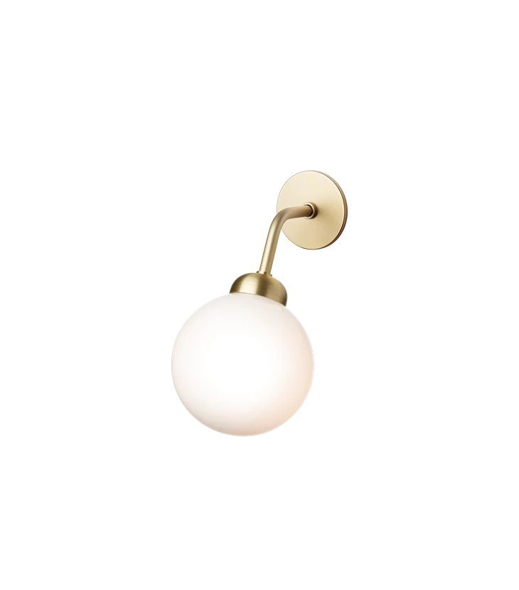 Apiales Væglampe Hardwired Brass/Opal - Nuura